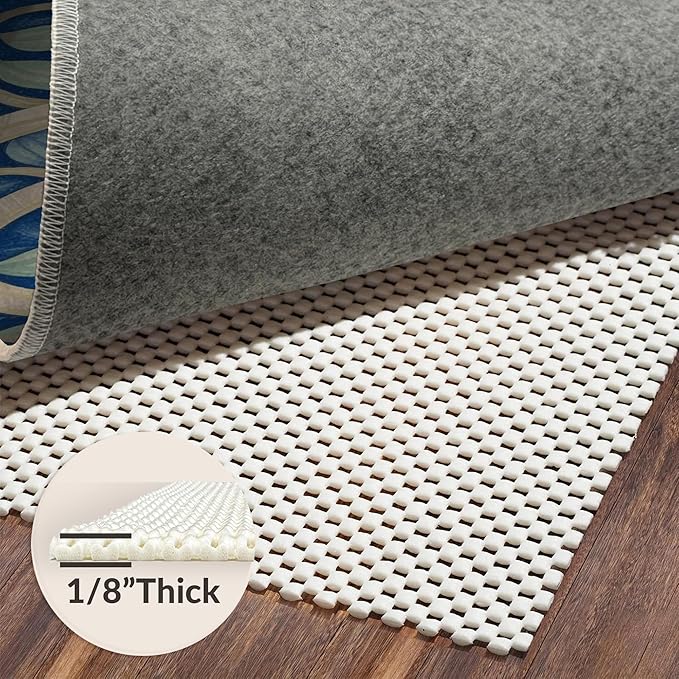 Flatwoven High Traffic Area Rug 4x6, Copper Black Burnt Orange Abstract Indoor Floor, Non Slip, Stain Resistant, Washable Area Rugs for Living Room, Bedroom (Beige, 4x6)