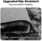 Zentavio Black and Grey Area Rugs for Living Room Large Men Room Carpet 9x12 Bedroom Fluffy Furry Shag Aesthetic Plush High Pile Floor Rug for Kids Room Dorm Home Decor Gray