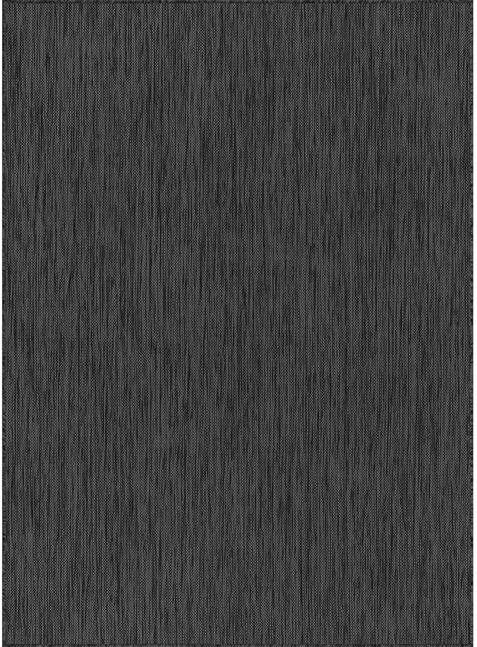 CAMILSON Outdoor Rug 10x14 Modern Area Rugs for Large Indoor and Outdoor Patios and Porches - Waterproof, Washable, Non-Shedding, Easy-to-Clean Outside Carpet (10 x 14, Solid - Dark Gray)