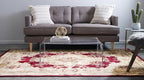 Rugs.com Chateau Collection Rug – 8' x 10' Red Medium Rug Perfect for Living Rooms, Large Dining Rooms, Open Floorplans
