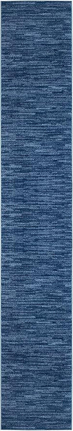 Nourison Home Nourison Essentials Navy Blue 2'2" x 18' Area Rug - Easy Clean, Non Shedding, Bed Room, Living Room, Dining Room, Kitchen (18' Runner)