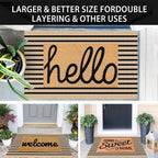 KOZYFLY Brown and Black Striped Porch Rug 27.5x43 Inches Area Rug Washable Outdoor Doormat Front Door Mat Cotton Striped Indoor Outdoor Rugsfor Front Door Kitchen Entryway Patio Porch