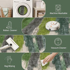 Ciicool Modern Abstract Area Rug 2x3 Washable Small Entryway Rugs, Green Non-Slip Low Pile Throw Entry Rug, Foldable Kitchen Bathroom Rugs Floor Carpet for Entrance Bedroom Indoor Doormat