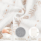 Nakagishi 8x10 Area Rugs Living Room: Washable Boho Large Neutral Soft Farmhouse Rug Stain Resistant Modern Moroccan Non-Slip Indoor Carpet for Bedroom Nursery Kids Playroom Office Dining Room- Brown