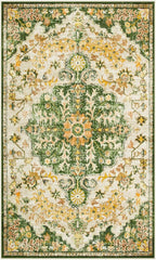 Lahome Bohemian Floral Medallion Area Rug - 3x5 Soft Rug for Bedroom Living Room Mat, Cute Washable Indoor Floor Throw Carpet for Office Entry Way Apartment Dressing Room RV, Yellow/Green/Multi