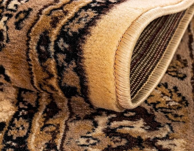 Unique Loom Sialk Hill Collection Area Rug - Washington (2' 2" x 3' 1" Rectangle Ivory/Black)