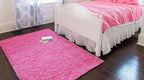 Unique Loom Solid Shag Collection Area Rug (8' x 10' Rectangle Taffy Pink)