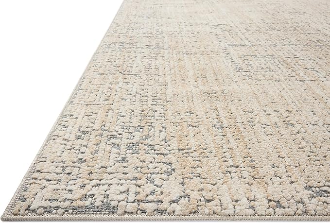Loloi Amber Lewis Bexley Collection BEX-03 Natural/Slate 2'-7" x 12'-0" Runner Rug Neutral, Textured, Living, Bedroom, Dining, Carpet