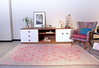 Alfa Rich 3x5 Pink Gray Reversible Washable Area Rugs for Living Room Bedroom Kitchen Decor Runner