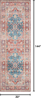 Loloi Skye Collection SKY-05 Brick/Ocean 2'-6" x 12'-0" Runner Rug