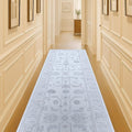 Fame Living Beige Oushak Runner Rug, Modern Runners, Turkish, Eclectic, Floral, Pastel, Washable, Small Throw Rugs, Short Runner for Hallway, Entryway, Foyer, Bedroom, Kitchen, Bathroom, 2'5"x6'5"