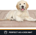 PURRUGS Dirt Trapping Door Mat 20" x 31.5", Non-Slip/Skid Machine Washable Entryway Rug, Dog Doormat, Super Absorbent Welcome Mat for Muddy Wet Shoes and Paws, Beige