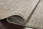 Loloi Magnolia Home by Joanna Gaines Millie Collection MIE-05 Stone/Natural 9'-6" x 9'-6", .25" Pile Height, Round Area Rug