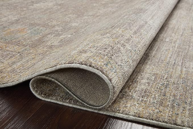 Loloi Magnolia Home by Joanna Gaines Millie Collection MIE-05 Stone/Natural 2'-7" x 12'-0", .25" Pile Height, Runner Rug