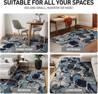 Rugshop Gray Large Floral Non-Slip Area Rug Fade Resistant for Living Room, Dining Room and Large Spaces, 10' x 14'