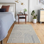 3x5 Washable Area Rug - Small Entryway Rug Indigo Non-Slip Abstract Rainbow Kitchen Rugs Modern Boho Carpet Throw Rugs for Living Room Bedroom Bathroom Dorm Nursery Room Home Decor