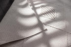 CAMILSON Micro Loop Rug 4x6 Modern Luxury Geometric Diamond Trellis Area Rugs Soft High and Low Pile Stain Resistant Easy-Cleaning Non-Shedding for Living Room Office Indoor Carpet (4 x 6 White-Beige)