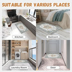 Boho Mandala Pattern Small Rug 2x3ft Runner Rug Non Slip Washable Kitchen Runner Rug with Rubber Backing，Low-Pile Soft Indoor Door mats Washable Runner Rugs for Hallway Entryway Kitchen Bedroom