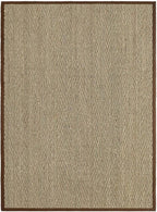 DEXI Area Rug Natural Fiber 5x8, Braided Woven Seagrass Rugs No Shed, Soft Neutral Rustic Carpet Mat for Indoor Entryway Outdoor Patio Dining Living Room Bedroom Farmhouse, Natural