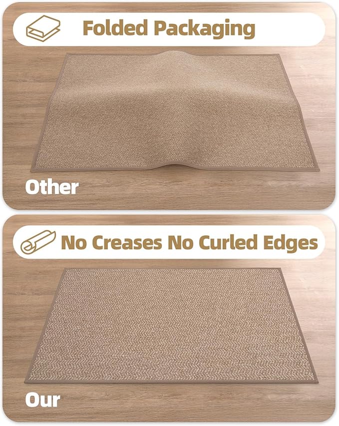 Color&Geometry Thin Indoor Entrance Mats for Home, 24"X36" Indoor Mats for Entryway Non Slip Rubber Backed, Dirt Trapper Door Rugs for Entryway Indoor 2x3 Washable, Dark Khaki (Rolled-up NO Creases)