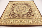 Unique Loom Versailles Collection Traditional Classic Medallion Floral Motif Area Rug (6' 0 x 6' 0 Square, Brown/ Ivory)
