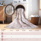 5x7 Area Living Room Rugs - Washable Neutral Modern Abstract Soft Thin Large Rug Indoor Floor No Slip Rug Carpet for Bedroom Under Dining Table Home Office Decor - Pink