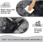 duduta Grey Plush Area Rugs for Bedroom 5x8 ft, Fluffy Carpet for Living Room Kids Room, Large Shag Dorm Rug, Washable Non Slip