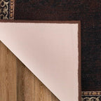 Antep Rugs Alfombras Bordered Modern 2x10 Non-Slip (Non-Skid) Low Pile Rubber Backing Indoor Area Runner Rug (Brown, 2' x 10')