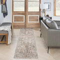 Nourison Home Astra Machine Washable Silver Taupe 2'2" x 8' Area Rug - Easy Clean, Non Shedding, Bed Room, Living Room, Dining Room, Kitchen (8' Runner)