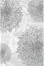WITSHOCK 6x9 Washable Rug for Living Room,Modern Floral Distress Print Pattern Area Rugs,Stain Resistant with Non Slip Backing Carpet for Dining Room,Bedroom & Home Decor,Grey White