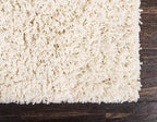 Unique Loom Solid Shag Collection Area Rug (2' 7" x 10' Runner, Pure Ivory)