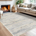 5x7 Modern Area Rug for Bedroom, Gray Beige Neutral Multi Large Gray Beige Neutral Multi Super Soft Rug with Non-Slip, Non-Shedding Rugs for Living Room, Indoor Door Mat for Home Décor
