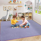 Amearea Large Modern Area Rugs for Bedroom Living Room, 6x9 Feet Purple Thickened Memory Foam Rug, Fluffy Indoor Washable Rugs Non Slip Minimalist Carpet for Boys Girls Dorm Nursery Room Decor