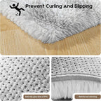 5x7 Tie-Dyed Grey Rugs for Living Room Bedroom, Fluffy Large Area Rug Soft Shag Non-Slip Carpet for Kids Boys and Girls Room Dorm Home Decor (5ft x 7ft)
