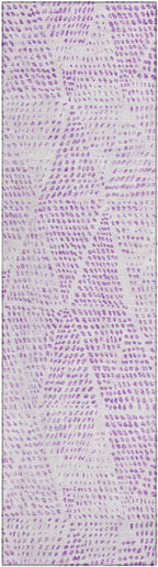 Addison Rugs Chantille ACN591 Purple 2'3" x 7'6" Indoor Outdoor Hallway Runner Rug, Stain Resistant Washable Kitchen Area Carpet for Bathroom, Laundry and Bedroom Rug