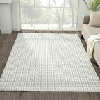 LUXE WEAVERS Geometric Greek Pattern Area Rug, Cream, 5'X7'