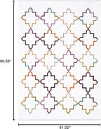 Alfa Rich 5x8 Moroccan White Washable Area Rugs for Living Room Bedroom Kitchen Decor Cotton Rug