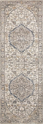 Loloi Teagan Collection TEA-01 Natural/Lt. Grey 2'-8" x 4' Accent Rug, Large, Soft Neutral Rug, High-Traffic for Living Room, Bedroom, Home Office, Dining Area