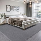 AROGAN Modern Shag Area Rug for Living Room, 5x7 Feet Washable Rugs for Bedroom, Indoor Floor Carpet, Plush Memory Foam Bedside Rug for Kids Girls Teens Low Pile Decor, Grey