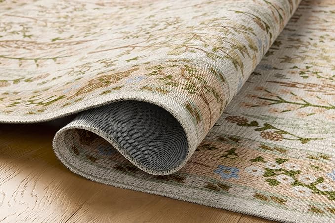 Loloi Rifle Paper Co. Canopy Collection CNP-01 Cream 7'-6" x 9'-6" Area Rug