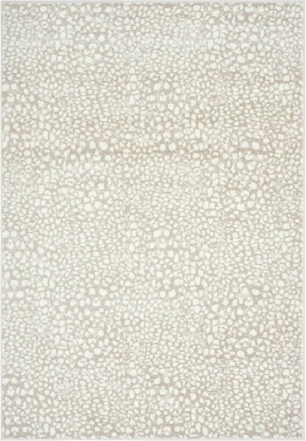 Abani Beige Cheetah Print Area Rug Rugs, Arto Collection - Contemporary Durable Accent Rug (8'11"'x12')