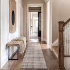 Rugshop Bohemian Stripe Lines Washable Non Slip Runner Rug 2' x 10' Brown