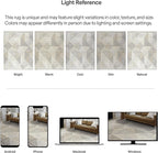 ReaLife Rugs Machine Washable Area Rug - Living Room Bedroom Bathroom Kitchen Entryway Office - Padded Low Pile Stain Resistant Premium - Modern Geometric Contemporary - Miles - Beige 4' x 6'