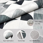4X6 Rug Boho Washable, Modern Abstract Area Rugs for Bedroom Entryway Living Room Bedside Low-Pile, Small Throw Floor Carpet Non Slip Ultra-Thin Soft Indoor Gray