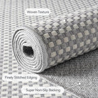 Boho 2x5 ft Hallway Runners Rug Washable Long Woven Kitchen Runner Mat Rugs Non Slip, Soft Entryway Laundry Hall Runner Floor Carpet for Indoor Backdoor Bedroom Kitchen Living Room, Gray