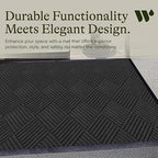 M+A Matting WaterHog Diamond | Commercial-Grade Entrance Mat with Rubber Border – Indoor/Outdoor, Quick Drying, Stain Resistant Door Mat (Charcoal, 4' x 6')