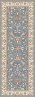 Kuden 2'6"x12 Runner Rug, Machine Washable Area Rug with Non-Slip Backing, Vintage Style, Soft, Easy Clean, Low Pile Rug for Hallway, Entryway, Kitchen, Bedroom