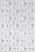 Rugs.com Lattice Trellis Collection Rug – 6' x 9' White Low-Pile Rug Perfect for Living Rooms, Large Dining Rooms, Open Floorplans