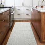 Revival Rugs Ebb 2'7"x9' Machine Washable Runner Rug for Hallway Entryway - 100% Recycled Oeko-TEX Certified, Medium Pile, Beige, Cream