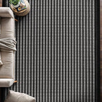 Beverly Rug Micro Loop Area Rug Black/White 5x7 Geometric Modern Luxury Zebra Durable Soft Indoor Rugs for Living Dining Room Office Stain Resistant Non Shedding Casual Indoor Carpet 5 x 7